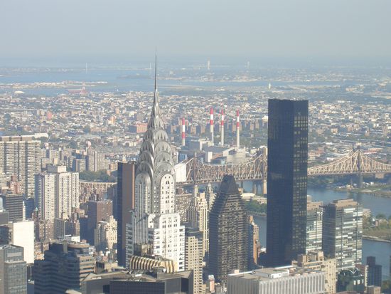 Chrysler Building vom Empire State aus gesehen