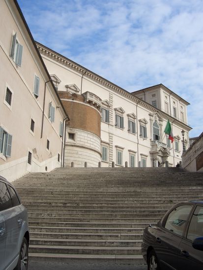 Weg hoch auf den Quirinal