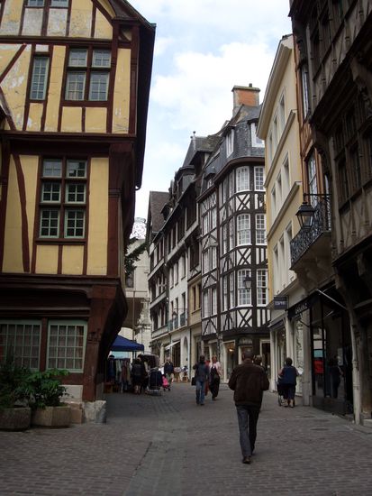 Fachwerkgasse in Rouen