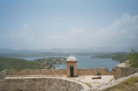 Blick auf die Bucht von Santiago