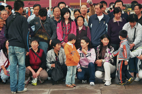 Alle warten auf das Kommando "Cheese"