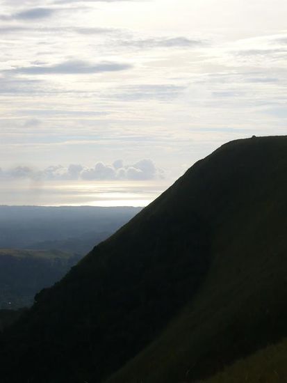 Unser Zelt mit dem Meer im Hintergrund