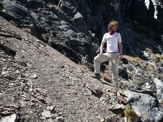 45º Steigung beim Aufstieg zum Gletscher