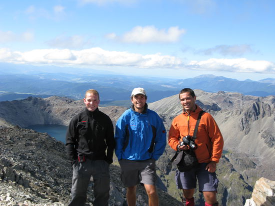 Robert, ich und Honza am Mount Angelous