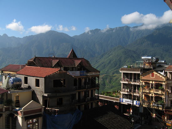 Aussicht aus unserem Hotelzimmer