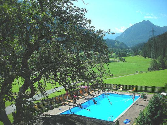 Blick vom Balkon Richtung Tauern.