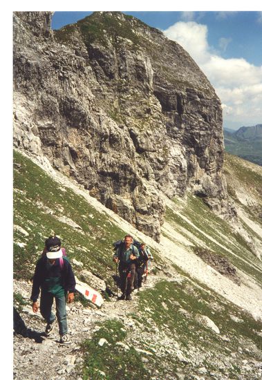 Anstieg zur Zehnerkarspitze.