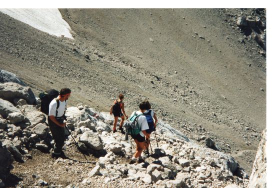 Der Abstieg über das Windlegerkar.