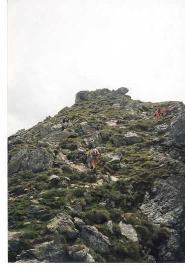 Aufstieg zum Schiedeck.