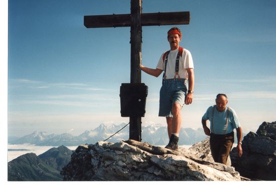 Eine tolle Aussicht mit dem Dachstein im Hintergrund.