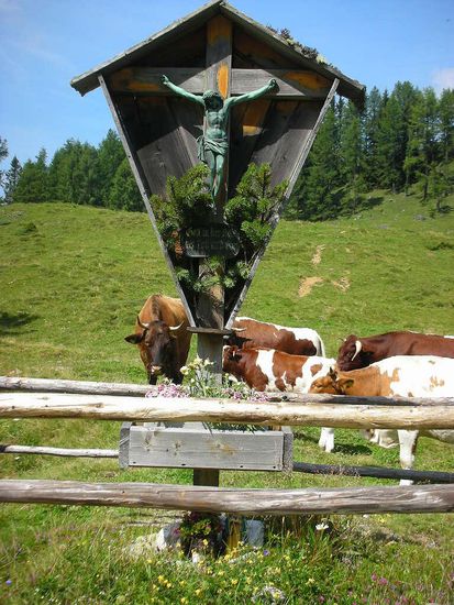 Gebetsstock oberhalb der Lackenalm