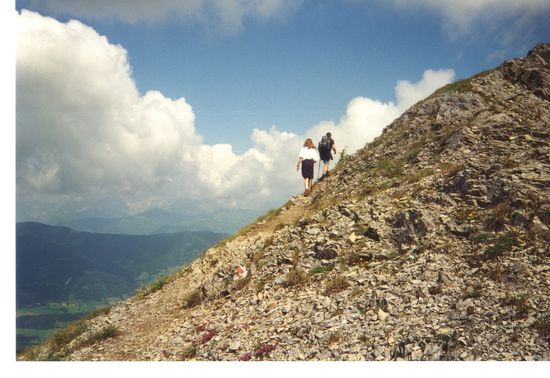 Erst kurz vor dem Gipfel eine kleine ausgesetzte Passage.