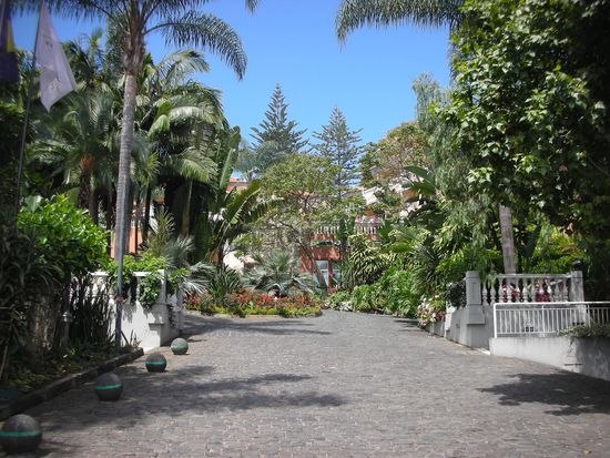 Eingang zur Quinta Miramar. Eine Hotelanlage ganz in unserer Nähe.