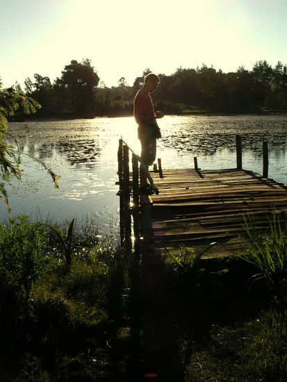 Am Lac bei Sonnenuntergang