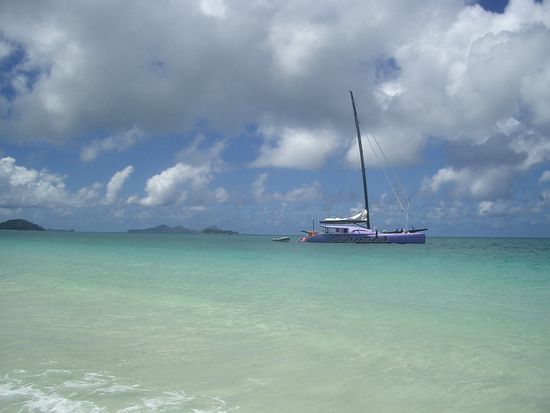 Und das Kristallklare Wasser... mit der Camira im Hintergrund...