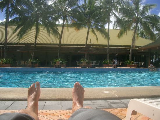 und zum Schluss kam die Sonne zum rechten Zeitpunkt doch noch... als ich baden ging.... 