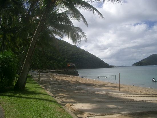 Das Volleyballfeld am Strand...
