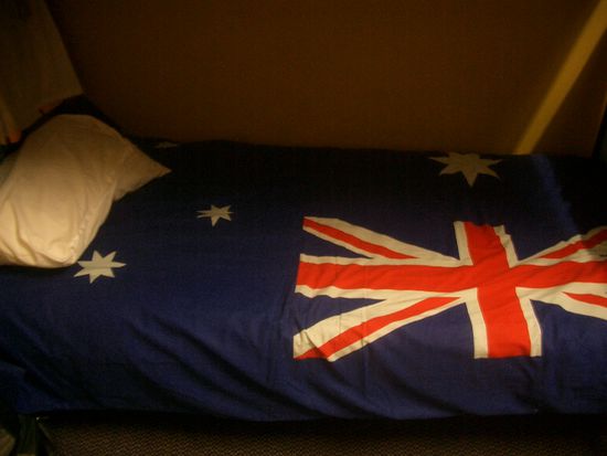 Mein Bett in der ersten Nacht in Sydney...