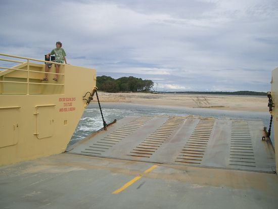 Faehre, welche mich nach Fraser Island fuehrte..