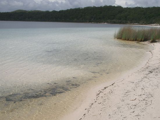Das Wasser war so klar, man konnte bis weit in den See hinein bis auf den Grund schauen...