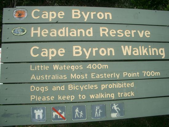 Zum Aussichtspunkt auf Cape Byron..