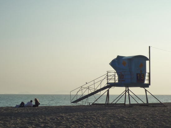 Am Stand von Malibu goennten wir uns eine Erholungspause
