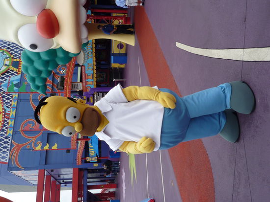 Die neuste Attraktion waren die Simpson. Das war hammermaessig.