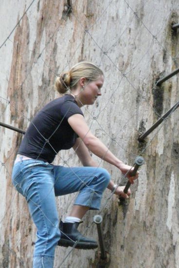 Kerstin auf dem Weg nach oben