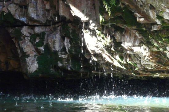 Mit dem Wasserfall
