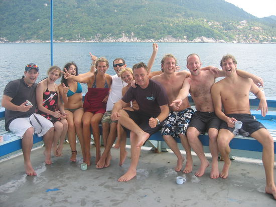 unsere gruppe beim tauchen