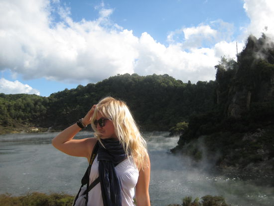 michele beim bratpfannensee im vulcano valley (ja der heisst wirklich so!)