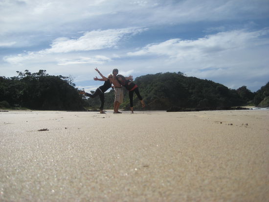beach bei tutukaka, wo wir schwimmen waren