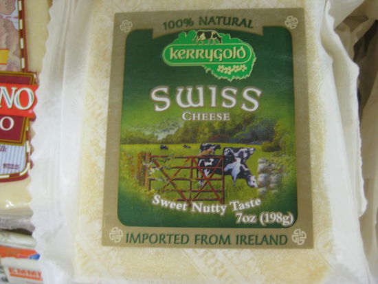 swiss cheese, imported from ireland!!!