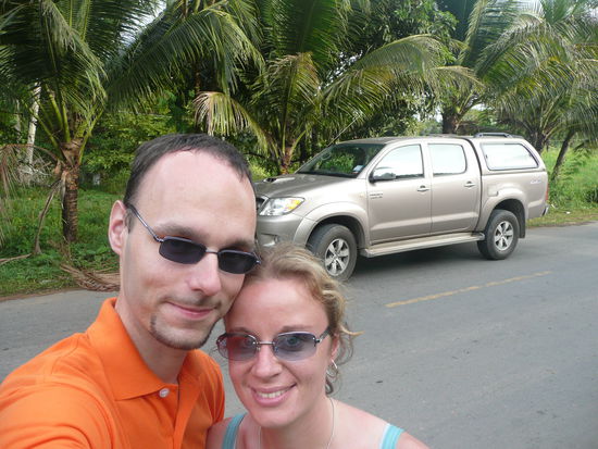 Abschiedsfoto - wir und unser Auto (schnief)