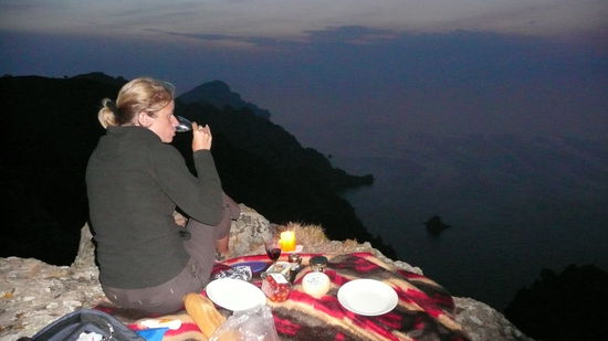wiederum Abendessen mit Aussicht