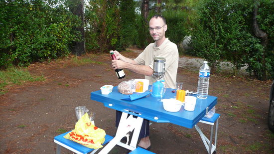 ....erst einmal schööön einen Trinken...