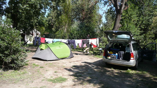 Großwaschtag auf "Arinella Blanca" - einem wirklich noblen Campingplatz