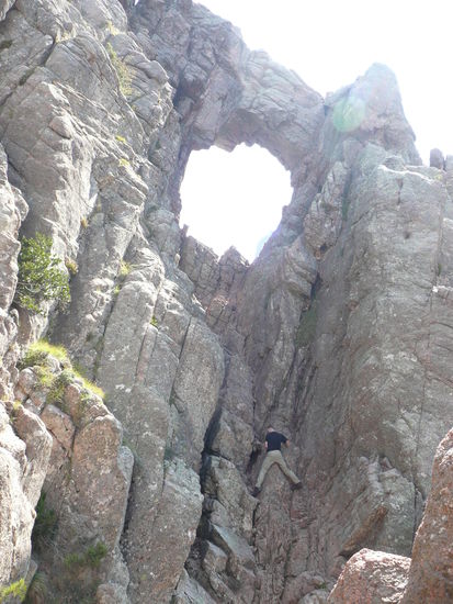 Steil am Seil....mal gucken, was da oben ist?