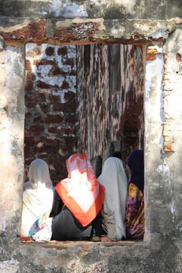 Malaysische Touristinnen