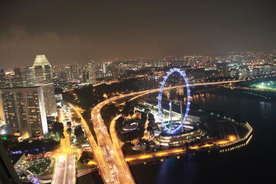 Der Singapore Flyer. Angeblich das größte Riesenrad der Welt.