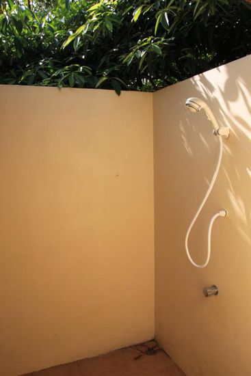 Die gestern beschriebene Open-Air-Dusche