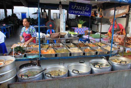 Auf dem "Essensmarkt" werden die leckeren  Zutaten dann verwertet.