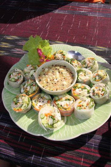Noch mehr himmlisches Essen: Frühlingsrollen...