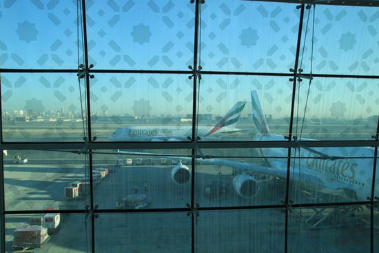 Auf dem Airport Dubai wimmelt's nur so von A380s