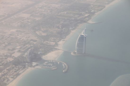 Abflug von Dubai - Hotel Burj al Arab
