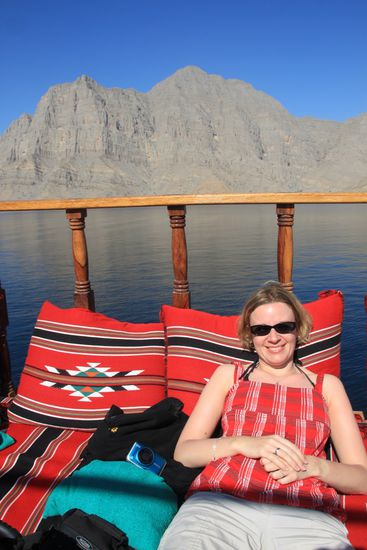 Oben an Deck war es angenehm warm...