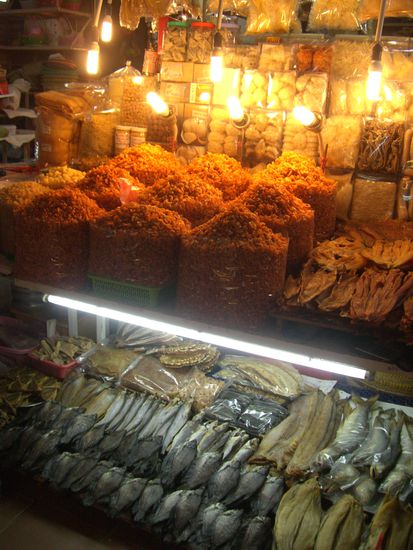 Trockenfisch auf dem Ben Than Markt