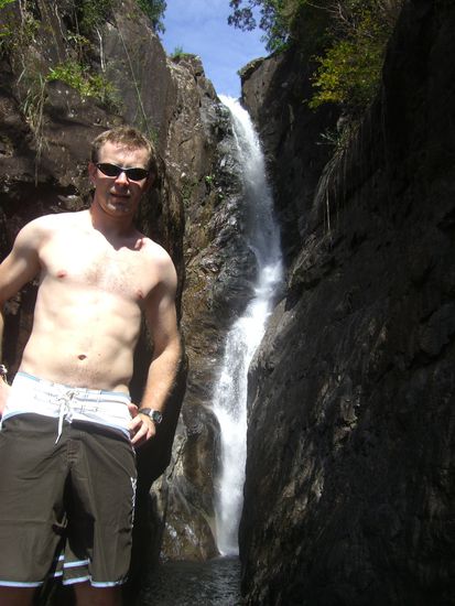 Gerade hinunter gesprungen und jetzt schon wieder fuer ein Foto bereit 