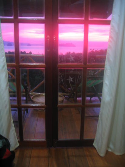 Sonnenaufgang von unserem Zimmer aus