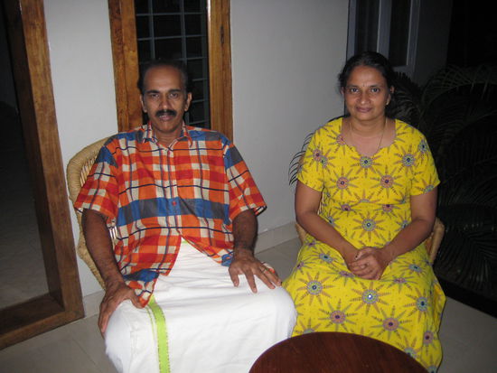 Srikala und ihr Ehemann, unsere netten Gastgeber in Kottayam